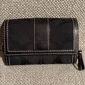 Coach Black Wallet Keychain